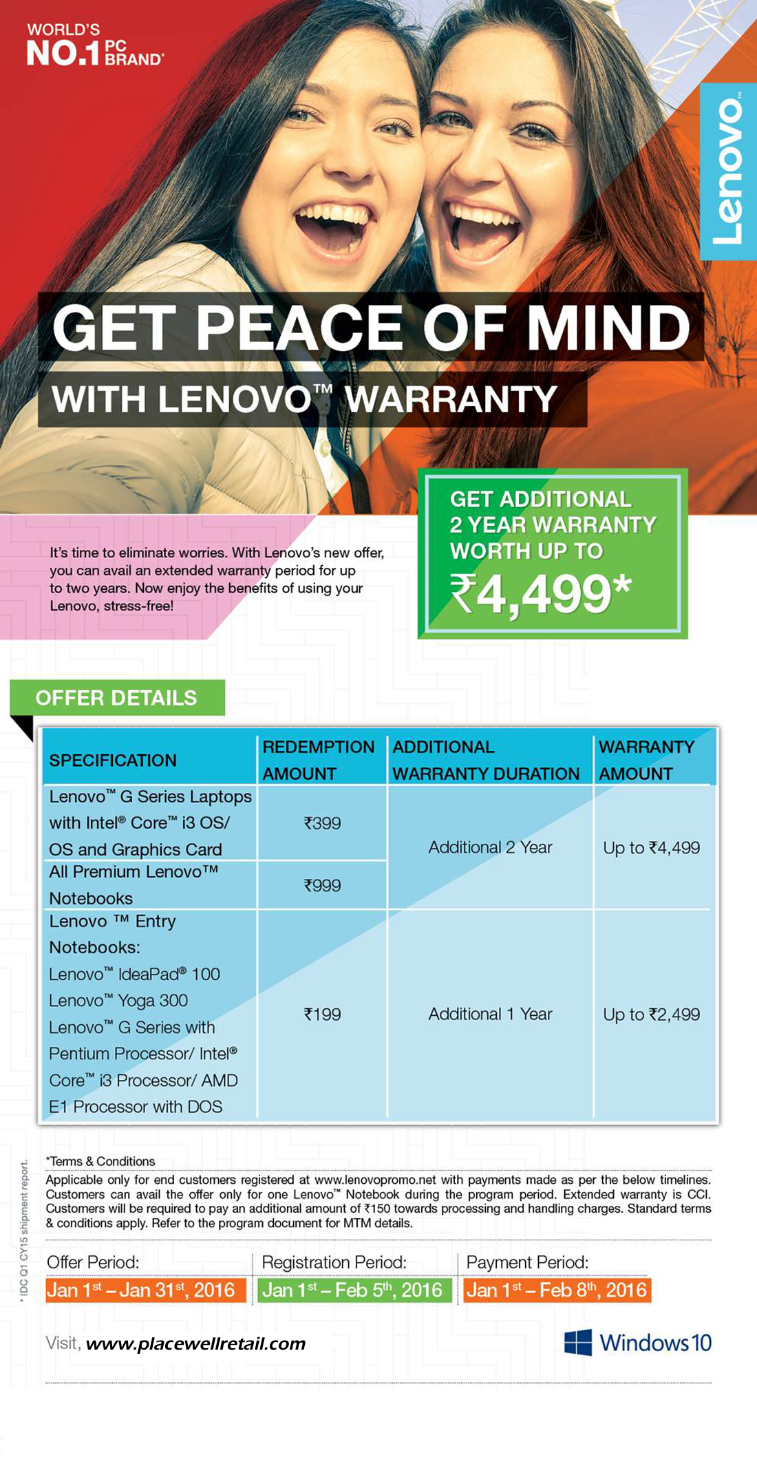 Lenovo Peace of Mind Offer