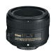 Front view of Nikon AF-S NIKKOR 50mm f/1.8G prime camera lens featuring fast autofocus, compact black design, and professional optical performance available at Placewell Retail Siliguri & Gangtok