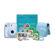 Fujifilm Instax Mini 12 Mega Pack instant camera bundle in pastel blue with carry bag and 40 sheet film pack