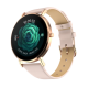 NoiseFit Diva 2 featuring 1.43 inch AMOLED display with gold milanese loop strap on dark background