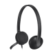 Logitech H340 Stereo Wired Over Ear USB Headphones with Noise Cancelling Microphone Front View – Placewell Retail Siliguri & Gangtok

