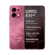 OPPO F31 5G pink smartphone front and back view showing AMOLED display, dual camera module and 7000mAh battery highlights