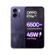 OPPO K14X 5G front and back view showcasing a sleek design with dual camera setup, 6500mAh battery, and 45W fast charging displayed on screen. The premium finish and modern look make it ideal for everyday performance and style.