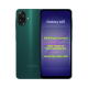 The Samsung Galaxy A07 features a large HD+ display with a waterdrop notch on the front, a clean matte-finish rear panel with a dual camera setup, and a slim, modern design showcased from an angled perspective.