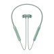 Noise View Buds Metallic Green neckband Bluetooth headset front view with in-ear earbuds and control buttons on neckband