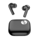 Black Noise Airbuds 6 wireless earbuds and charging case with silver logo.