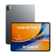 Realme Pad 3 LTE tablet in grey color with slim bezel display showcasing MediaTek Dimensity processor, AI features, and 12200mAh battery at Placewell Retail Siliguri & Gangtok.