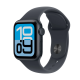 Apple Watch SE 3 2025 40mm Midnight Aluminium case with sport band displaying digital time on Retina screen