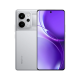 Realme P4 Power 5G smartphone rear view featuring dual large camera rings, AI lens module, and textured silver finish design