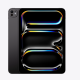Apple iPad Pro 11-inch Space Black front display with abstract wallpaper and rear camera module