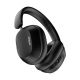 Angled side view of Noise Airwave Max 5 black headphones showing ergonomic build, control buttons, and dual device pairing functionality