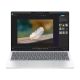 Front view of HP OmniBook 7 Aero 13-bg1456AU Silver AI laptop displaying Windows interface and ultra-thin micro-edge design with premium keyboard and large trackpad