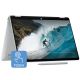 HP OmniBook 5 Flip 14-fp0690TU convertible laptop in tent mode with touchscreen interaction demonstrating flexible 360 degree hinge design and stylus support for interactive use available at Placewell Retail Siliguri & Gangtok