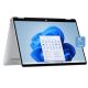 HP OmniBook 5 Flip 14-fp0790TU silver convertible laptop in tent mode with touchscreen support designed for presentations, streaming and touch interaction available at Placewell Retail Siliguri & Gangtok.