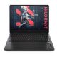 HP OMEN Gaming Laptop 16-ap0183AX front view with RGB backlit keyboard and immersive gaming display running Valorant