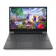 front view of HP Victus 15-fa2308TX 15.6 inch gaming laptop with full keyboard, large trackpad and vivid gaming display