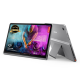 Lenovo Tab Plus TB351FU front and rear view showing integrated kickstand and premium gray finish