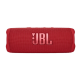 JBL Flip 6 red portable Bluetooth speaker horizontal front view with JBL logo