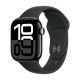 Apple Watch Series 10 GPS 42mm Jet Black Aluminium case with Ink Sport Loop front angle