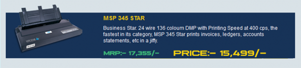 TVS Electronics MSP 345 STAR - Placewell Retail